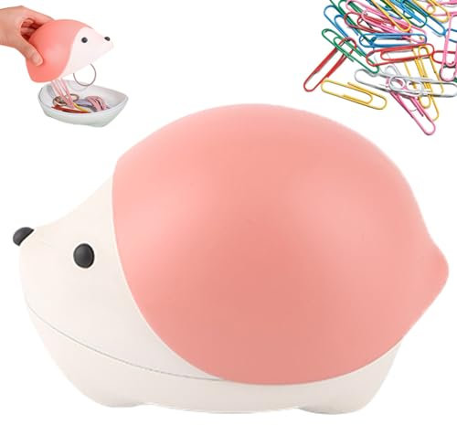 NIDONE Support de Trombone Mignon Porte-Papier magnétique Porte-trombe en Forme de hérisson en Forme Trombone pour Le Bureau, Mignon sans Glissement pour Commode dortoir Bureau