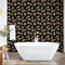 Ambesonne Geometric Peel & Stick Wallpaper for Home, 90s Style Pattern of Continuous Circles Triangles Rectangles Memphis, Self-Adhesive Living Room Kitchen, 33 cm x 90 cm, Charcoal Grey Mustard
