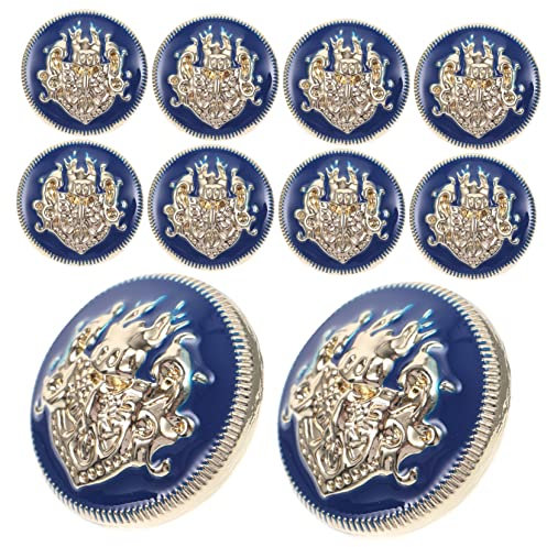 SEWACC 10pcs Metal Buttons Metal Decor Suits Buttons Handmade Silver Decorations DIY Buttons Replacement Buttons Metal Button Replacement Jean Button Black Paint Alloy Windbreaker Women's