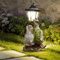Solar Gartenfiguren Gartenstatuen LED, Harz, Garten Statue Solarlampen für außen, Gartendeko Beleuchtung, Deko Lampe Solarleuchten für Garten, Hof (Gans)