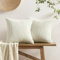 Softalker Kissebezug 45x45 Beige Weiß Cord Flauschig 2er Set Kissenhülle Kissenbezüge Kissen Aesthetic Dekokissen Couchkissen Sofakissenbezüge Modern Deko für Wohnzimmer Schlafzimmer Sofa Stuhl Büro
