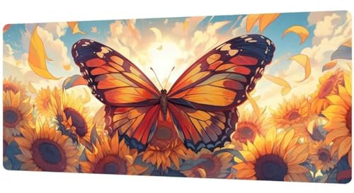 Tapis de Souris XXL Gamer, Tapis Souris XXL, sous Main Bureau, Tapis de Bureau, Tapis de Souris Gaming Papillon 1600x800x4mm, Tapis Bureau, Mouse Pad, Tapis Souris XXL Gamer, sous-Mains