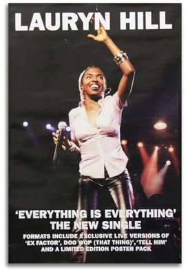 NUSLNG Lauryn Hill Poster, Kunst-Cover, Raumdekoration, ästhetische Schlafzimmerdekoration, Leinwandposter für Schlafzimmer, 30 x 45 cm, ungerahmter Stil