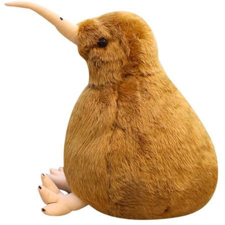 jopiuieo Kiwi-Vogel-Plüschtier, 20cm Pelzige Kiwi-Plüschpuppe, Vogel Stofftier Weiches Vogelimitationsspielzeug, Süße Vogel-Plüschpuppe - Plüsch-Vogeltiere Für Jedes Alter Und Jeden AnlassBraun