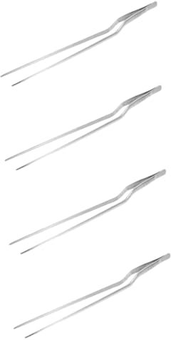 ULTECHNOVO 4 Piezas pinzas de cocina accesorios cocinita aparatos de cocina casera herramienta de cocina pinza culinaria decoración accesorio de cocina pinzas para comida acero inoxidable 304