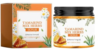 Körperpeeling Salt Body Scrub Peeling Gesicht Peeling Körper Natürlichen Ölen Feuchtigkeitsspendend Pflegend Eingewachsene Körner Totes Meer Salz Dead Skin Removal (Tamaring Mix Herbs, 120g)