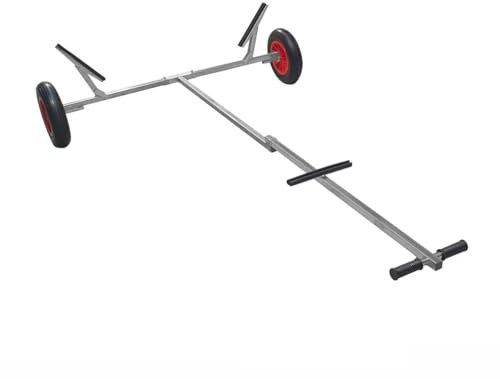 MiDMarine Boat Launching Trolley, Cart Hand Trailer, Foldable, for Boats upto 3.9m, 160kg, Pneumatic (Air) Tyre
