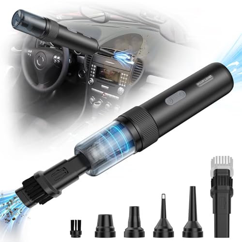 EVARY Akku Handstaubsauger Kabellos, 15000Pa 120W Mini Auto Staubsauger Stark mit LED-Anzeige, Tragbar Wiederaufladbarer Handsauger für den Auto, Haus, Küche, Tierhaare