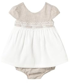 Mayoral Kleid Festliche Mode für Baby - Mädchen Leinen 4-6 Monate (70cm)