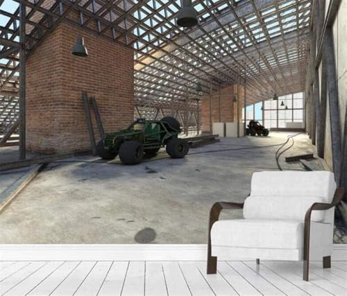 Atelier D'Usine Mur De Briques Rouges De Style Industriel Papier Peint 3D Intissé Bureau Salon Canapé Chambre Fond Décoration Murale-150cm×105cm