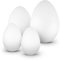 Netuno 4 Stück Styroporeier 2x12cm 1x15cm 1x18cm Set Eierset Eier aus Styropor weiß Deko-Styroporeier Ostereier ideal für Ostern Dekoration Basteln Modellierung als Geschenk Verschiedene Größe
