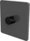 Flat Trailing Edge 2 Way LED Dimmer Switch Rotary Push On/Off for Dimmable LED and Halogen Lights - Grey/Black 1-Gang