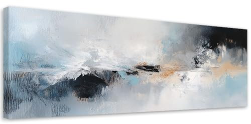 Feeby Bild auf Leinwand - Wandbilder Wohnzimmer Aesthetic - Modernes abstraktion - 150x50 1tlg - Schlafzimmer Wandekoration - Bilder Zimmer - Living Room - Deko Wandbilder - Moderne Bild