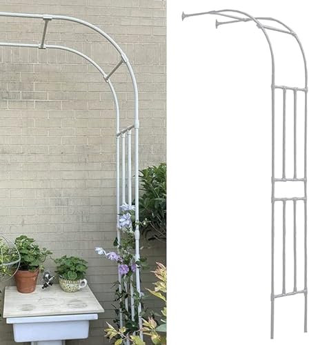 Metal Garden Arch - Rankgitter Rose Trellis Arbor for Climbing Plants Flowers & Vines - Decorative Pergola for Lawn Patio & Backyard Support