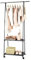 Dhouse Kleiderständer Garderobenständer 160 x 55 x 42CM Schwerlast Kleiderstange mit Rollen und Ablage für Schlafzimmer Flur Garderobe (Schwarz)