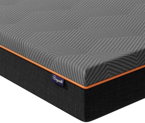 Vesgantti Schaummatratze, ergonomische Matratze Gel-Memoryschaum Matratze mit atmungsaktiver Bezug, Härtegrad H2 & H3 Öko-Tex Zertifiziert (grau-20CM, 90 x 200cm)