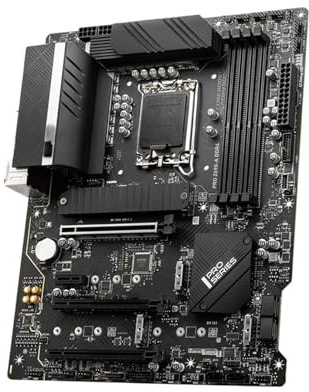 Carte Mere pc Carte mère Fit for MSI Pro Z690-A DDR4 LGA1700 Compatible avec Les processeurs i9-14900K, i7-12700K, i5-12400F et, 12600KF. 128 Go de RAM 5200 MHz M.2 NVMe
