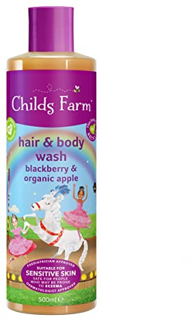Childs Farm | Kids Hair & Body Wash 500ml | Blackberry & Organic Apple | Suitable for Dry, Sensitive & Eczema-prone Skin