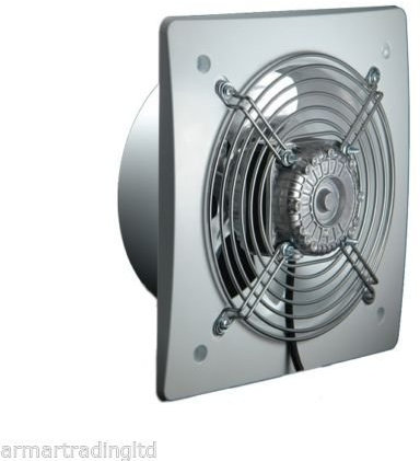 Silent Industrial Extractor Fan 200mm / 8 Heavy Duty Quiet Commercial Ventilator D200