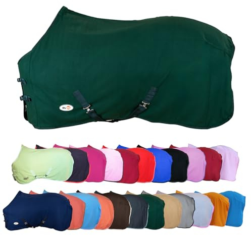 RL24 - Abschwitzdecke mit Kreuzgurt Basicline – Dunkelgrün – Gr. 95cm | Pferdedecke