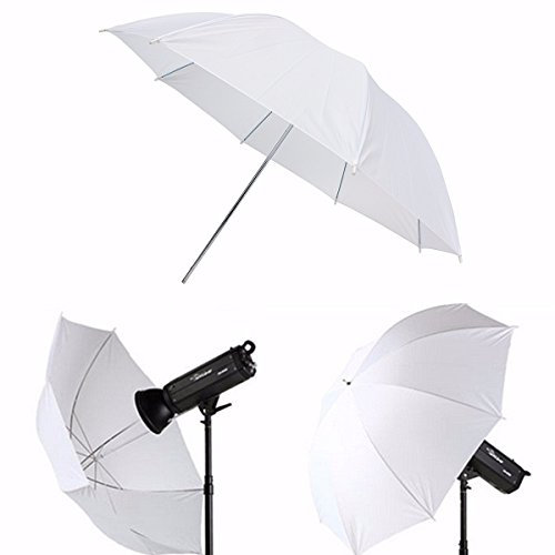 MASUNN 43 Pulgadas Fotografía Video Studio Difusor Flash Traslúcido Suave Paraguas Blanco Reflector