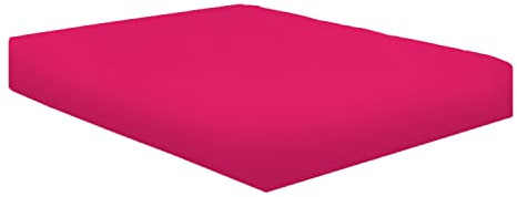 Finest 100% Egyptian Cotton 16 40CM Extra deep Fitted Sheets 15 Colours Single Double King Super King (Fuschia, Single)