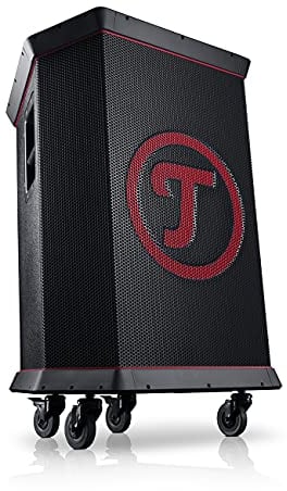 Teufel ROCKSTER - Großer Bluetooth Lautsprecher - Mobiles Event Sound System mit Rollen, 450 W, mit Langer Akkulaufzeit, 2-Kanal DJ-Mischpult, Powerbank-Funktion, Robust Party Speaker