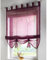ANGEL BUD 1 stück Voile Raffrollo mit Schlaufen - Transparent Einfarbig Tüll Vorhänge - Römischen Vorhang für Küche, Bad und Balkon - Weinrot - Breite 140 cm, Höhe 155 cm