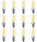 LVWIT E14 G45 LED Edison Filament Bulb, E14 Screw Base Glass Bulbs,4W, 470Lm, Warm White 2700K, Vintage Golf Ball Filament Bulb Clear, 40W Replace,Not-dimmable,(12 Pack)