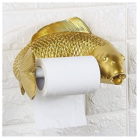 Klopapierhalter Toilettenpapierhalter Rishx Wand Toilettenpapierhalter Tissue Rack Kreative Harz Fisch Toilettenpapier Handtuch Shlef Niedlichen Tier Haushalt Toilettenpapier Distributor Bad