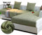 Love House Reversible Sofa Überwurf, Leinen Schnitt Schonbezug Sofa Schmutzresistent Sofaüberwurf Sofa Throw Einfarbig Sofa Abdeckung -grün 45 * 45cm(Kissenbezug)