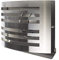 Grille d'évacuation design avec clapet anti-retour isolé en acier inoxydable 304 - V2A brossé (DN 125/125 mm).
