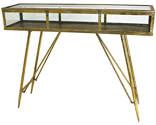 Kersten Sideboard Vitrine Glas Metall Gold 110cm