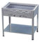 BSR-Grillen Holzkohlegrill Grillwagen Kohlegrill aus Edelstahl 65x53x80 cm Grillfläche 59,5x47 cm ideal für Privat Verein Catering Gastronomie (Grillrost Edelstahl)