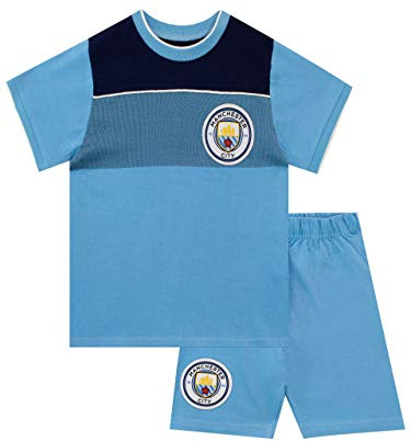 Manchester City FC Jungen Kurze Schlafanzug Blau 134