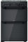 60cm Double Oven Gas Cooker with Lid and Assisted Cleaning - Black