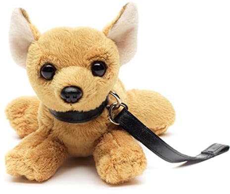 Uni-Toys - Chihuahua Plushie (with Leash) - 20 cm (Length) - Plush Dog Pet - Plush Toy, Cuddly Toy