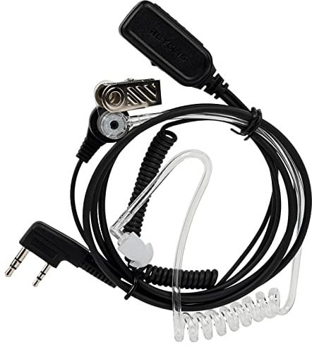 Retevis VOX Manos Libres Radio de Dos Vías Auricular Tubo Acústico Auricular, Compatible con Walkie Talkie RT619 RT24 RT27 RT622, Auriculares de Seguridad con Micrófono (1 Pieza)