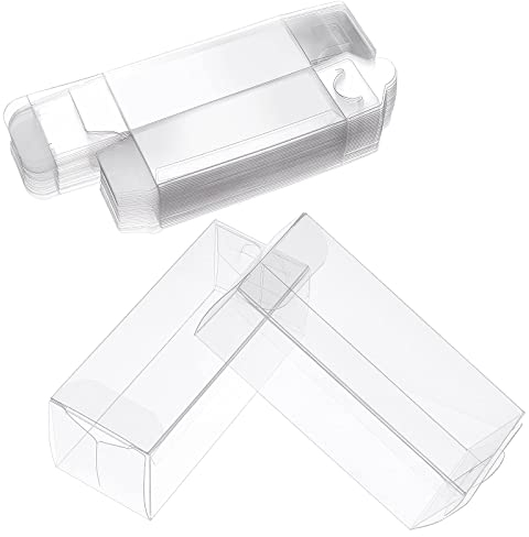 NBEADS 30 Pcs Transparent Plastic PVC Box, 4x4x10cm Clear Rectangle Gift Packaging Boxes Wedding Party Favour Boxes for Candy Cookies Cake Chocolate, Gift and Molds