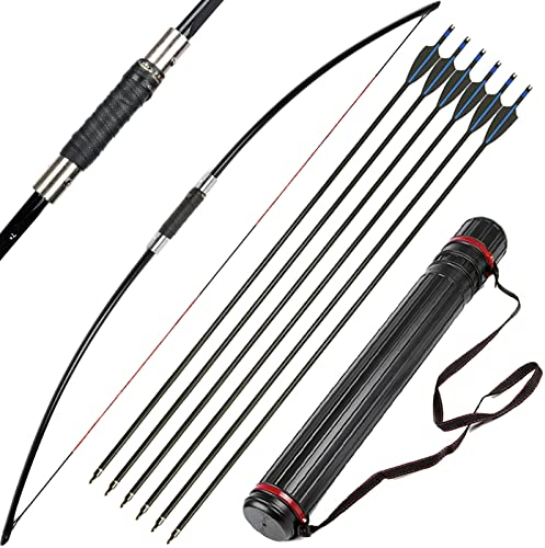 ZSHJGJR Bogenschießen 64zoll 25-70lbs Englischer Langbogen Take Down Traditional Demontierbarer Langbogen Recurvebogen Bogen und Pfeil Set Traditional Bogen Erwachsene Anfänger (Set 2, 30lbs)