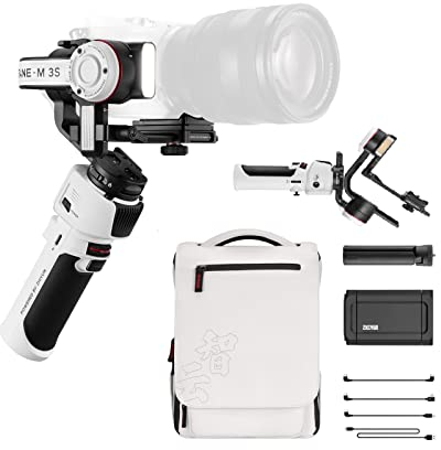 Zhiyun CRANE-M3 S COMBO Stabilizzatore cardanico a 3 assi per fotocamere mirrorless, smartphone, action camera, compatibile con Gopro Hero10/9/8 5/6/7 Sony A6600 iPhone 14 13 12 XS-Pro Max