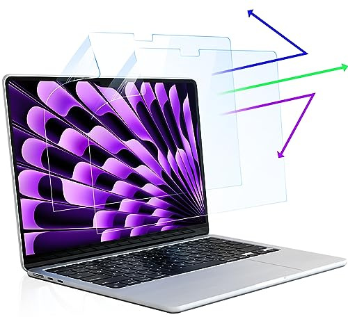 Mamol 2 PCS Anti Blue Light and Glare Filter Screen Protector for MacBook Air 15 (2023) Shield Blocker Screen Cover with Apple Mac 15.3 M2 Chip and Intel Processor (A2941)
