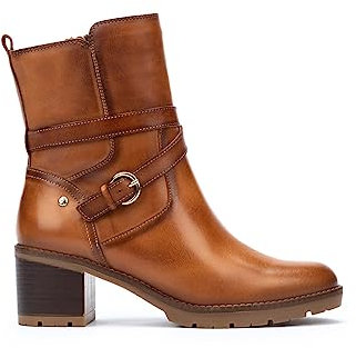 Pikolinos Stiefeletten mit Absatz in Leder LLANES für Frauen Farbe Brandy