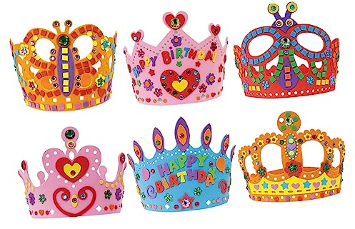 Toyvian Kinderanzug 12 Stk Kronenhut Bausätze Kunsthandwerk Diademe Bastelset Diadem-bastelsets Krone Bastelset Kronenhüte Selber Machen Kronenhüte Basteln Partyhut Handbuch Kind Eva