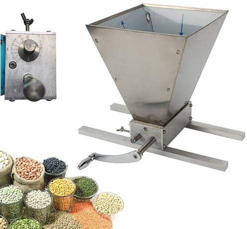 KEESUNG Moulin à Malt Manuel - Kit de Moulin à Céréales en Acier Inoxydable pour Maïs, Blé et Sésame