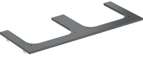 Geberit ONE piatto lavabo, doppio taglio, per lavabo da appoggio, gres, 120x2x47cm, 505.165.00.; colorazione: Marmo look nero/opaco