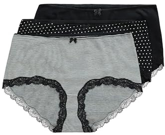 Ulla Popken, Damen, große Größen, 3pcs, Hipster Dotted and Striped