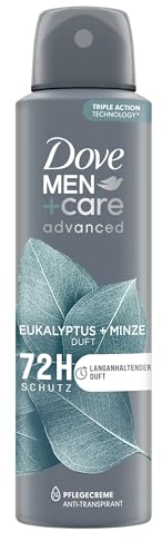 Dove Men+Care advanced Deo Spray Eukalyptus + Minze Anti Transpirant schützt 72 Stunden vor Körpergeruch und Schweiß 150 ml