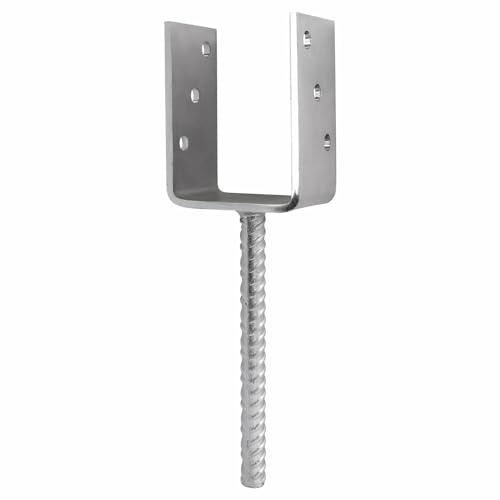 SS8® 2 x 140mm Posts Fence Brackets Concrete Support U Anchor Heavy Duty Pergola Decking Spikes