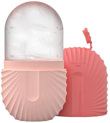 Eis-Gesichtsroller, wiederverwendbarer, kühlender Silikon-Eiswürfelroller, langlebige Eisform-Kontur, Aufhellung der Gesichtsschönheits-Gesichtsroller, Eiswürfel-Gesichtsmassagegerät für die Hautpfleg